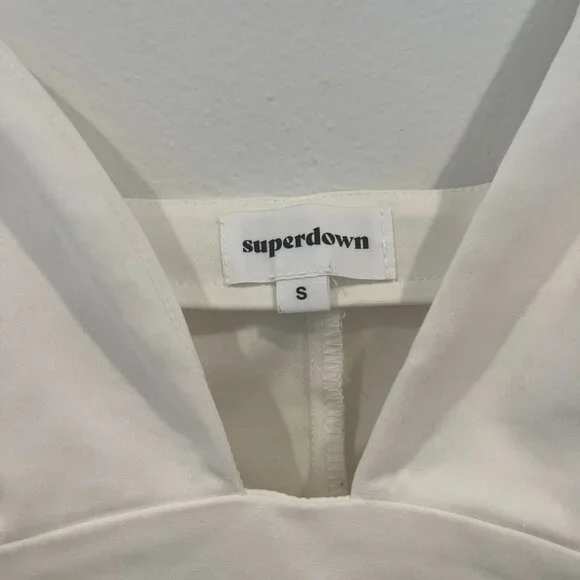 Revolve Superdown Eleanor Mini White Dress Size Small - Picture 3 of 8